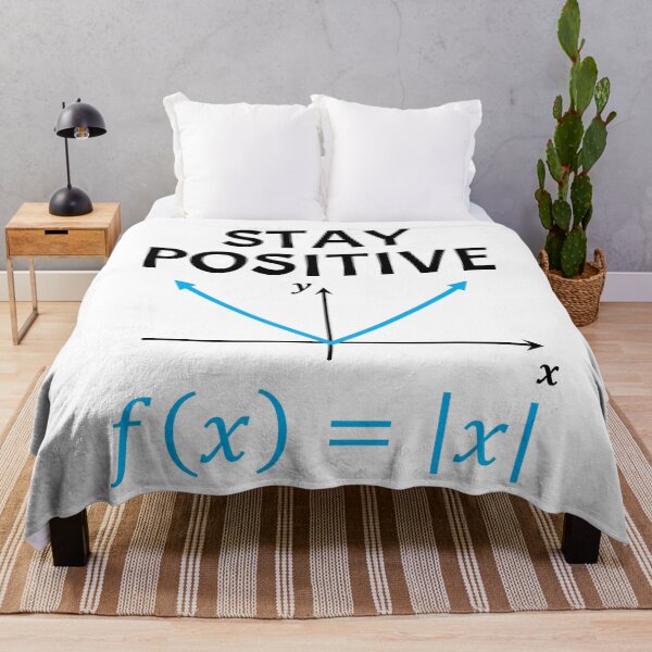 Item preview, Funny Nerdy Stay Positive Absolute Value Graph Math Teacher Black Text designed and sold by MathWare MathClips.