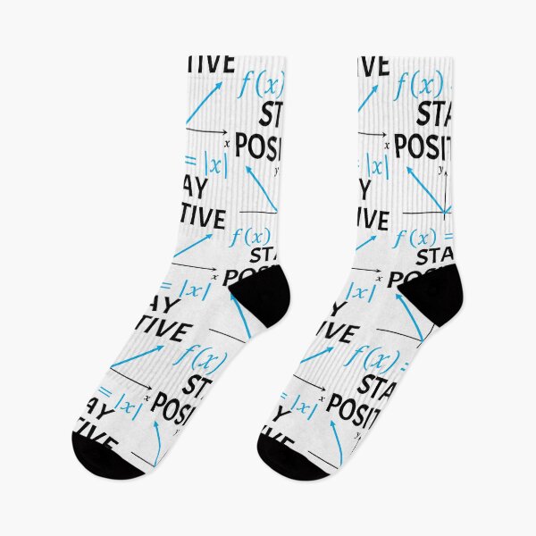 Item preview, Funny Nerdy Stay Positive Absolute Value Graph Math Teacher Black Text designed and sold by MathWare MathClips.