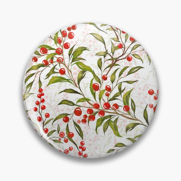 Item preview, Watercolor Christmas Holly Berries designed and sold by NancyDzines.