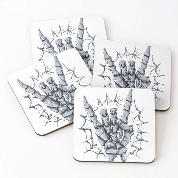 Item preview, Skeleton Rock Hand – Metal Horns Skull Art Illustration designed and sold by Choploop.