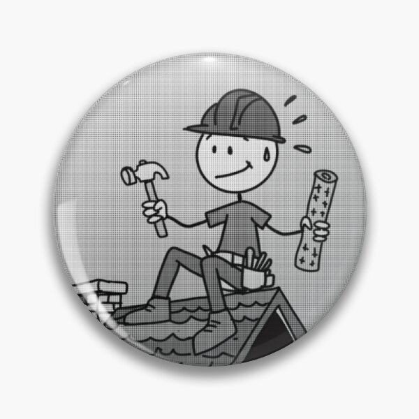 Item preview, Funny Roofer On The Roof Construction Worker Design designed and sold by Popstudio85.