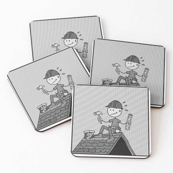 Item preview, Funny Roofer On The Roof Construction Worker Design designed and sold by Popstudio85.