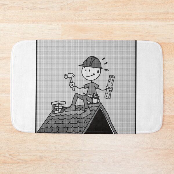 Item preview, Funny Roofer On The Roof Construction Worker Design designed and sold by Popstudio85.