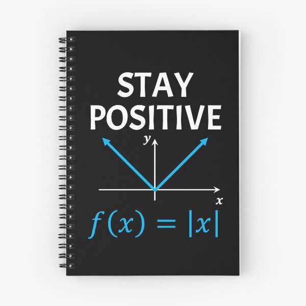 Item preview, Funny Nerdy Stay Positive Absolute Value Graph Math Teacher White Text designed and sold by MathWare MathClips.