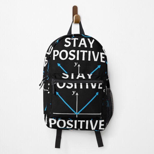 Item preview, Funny Nerdy Stay Positive Absolute Value Graph Math Teacher White Text designed and sold by MathWare MathClips.