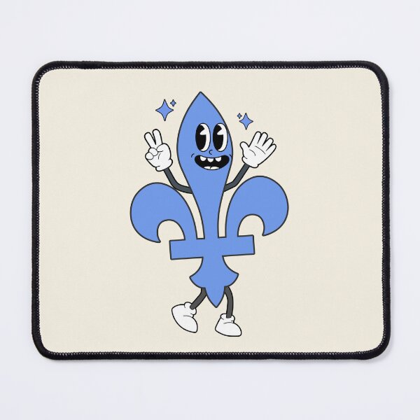 Item preview, Québec fleur de lis bleu retro designed and sold by FatBirdie.