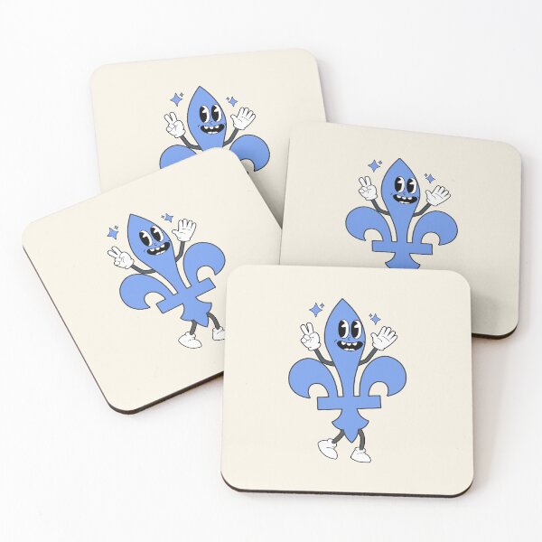 Item preview, Québec fleur de lis bleu retro designed and sold by FatBirdie.