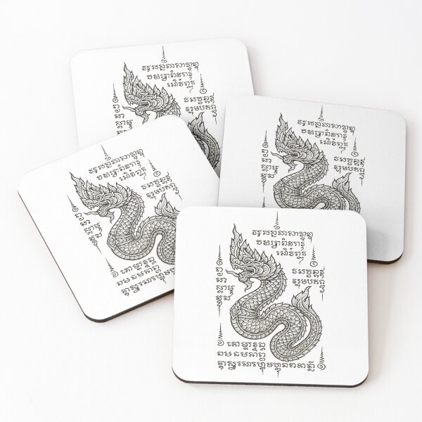 Item preview, Mystic Naga Thai Yantra Line Art designed and sold by Sksticker991.
