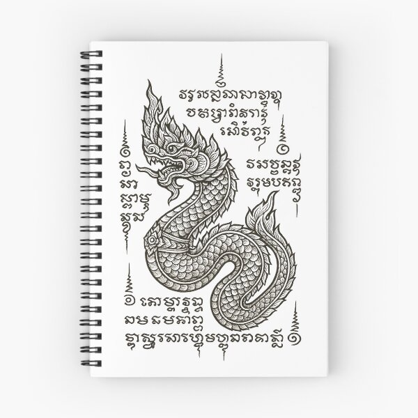 Item preview, Mystic Naga Thai Yantra Line Art designed and sold by Sksticker991.