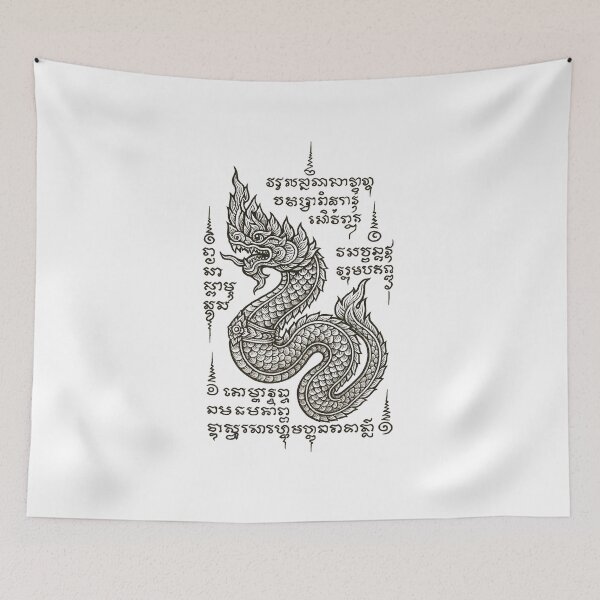 Item preview, Mystic Naga Thai Yantra Line Art designed and sold by Sksticker991.