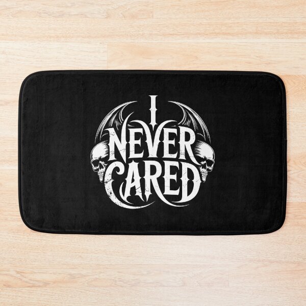 Item preview, I Never Cared – Dark Gothic Skull Art Design designed and sold by CalmDownZone ⭐️⭐️⭐️⭐️⭐️.