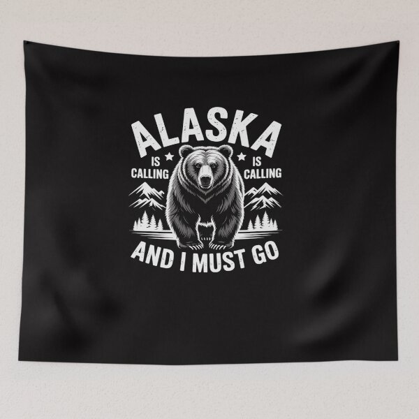 Item preview, Alaska Is Calling And I Must Go, Alaskan Bear and Nature designed and sold by Viepenny.