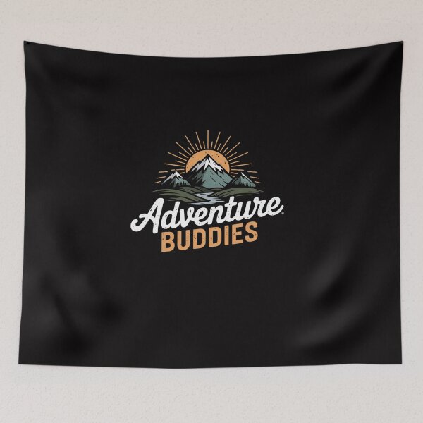 Item preview, Adventure Buddies Couples Hiking Adventure Mountains designed and sold by Viepenny.