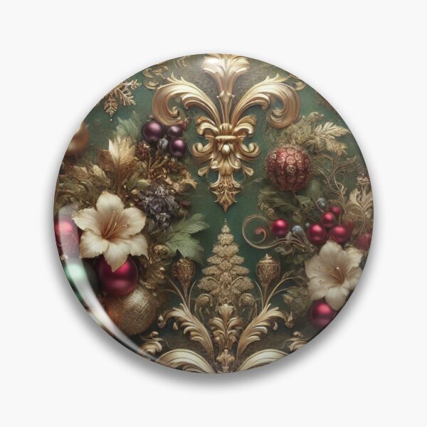 Item preview, Regal Evergreen Christmas Opulence Pattern designed and sold by Dream Bloom Gallery.