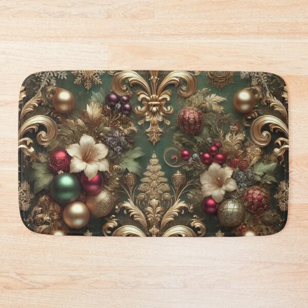 Item preview, Regal Evergreen Christmas Opulence Pattern designed and sold by Dream Bloom Gallery.