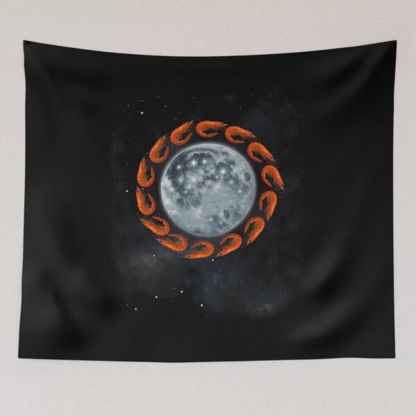 Item preview, Shrimp Moon Howl Cosmic T-Shirt designed and sold by LarryMBrown.