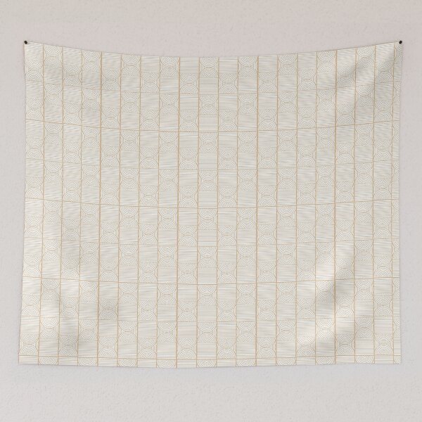 Item preview, Arc and Line - Vintage Glamour - light gold designed and sold by Stephanie Fiona Design.