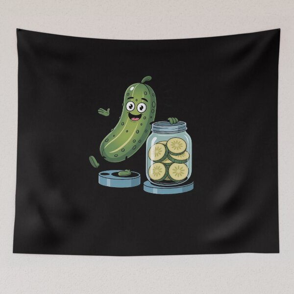Item preview, Pickle Surprise A Cucumber And A Jar Of Sliced Pickles designed and sold by Viepenny.