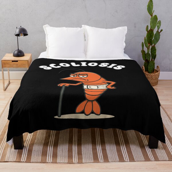 Aperçu de l'œuvre T-shirt dessin animé Grumpy Shrimp sur la scoliose créée et vendue par TinaMDedrick.