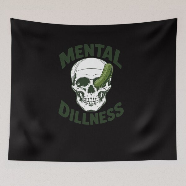 Item preview, Pickle Lover Pickle Skull Pickle Queen Mental A Dillness designed and sold by Viepenny.
