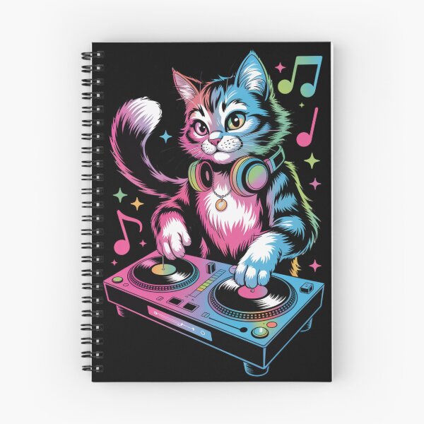 Item preview, Cat DJ Neon Party designed and sold by miriamo25.