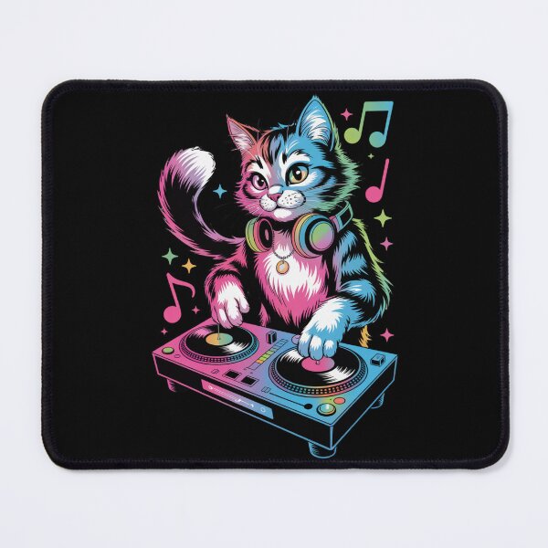 Item preview, Cat DJ Neon Party designed and sold by miriamo25.