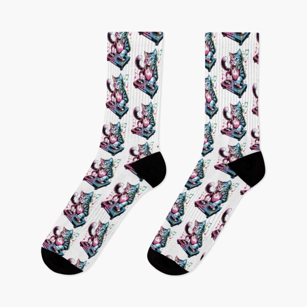 Item preview, Cat DJ Neon Party designed and sold by miriamo25.