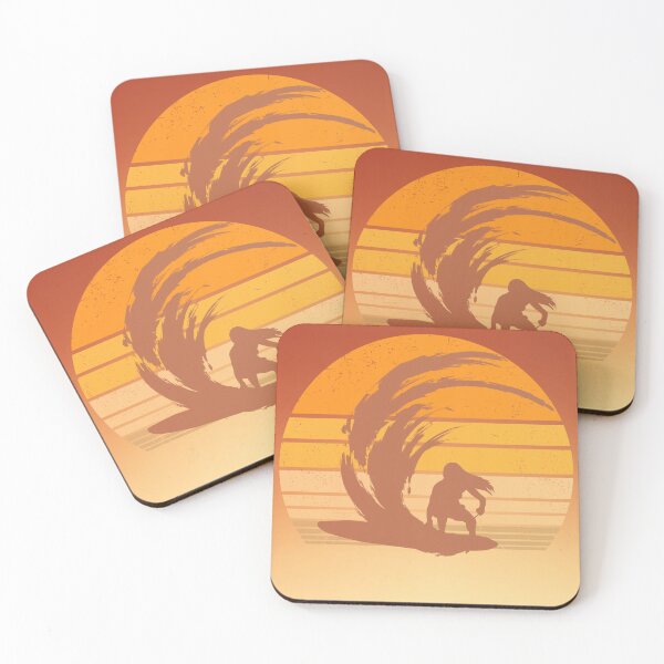 Item preview,  Vintage Surf Sunset Wave | Retro Surfer Silhouette | 70s Beach Graphic designed and sold by DarLenn..