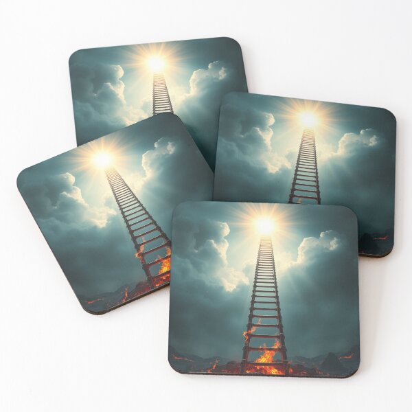 Item preview, Jacob's Ladder to Heaven Flames Spiritual Art Print designed and sold by EllDAV777.
