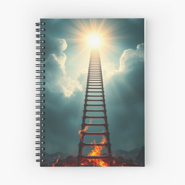 Item preview, Jacob's Ladder to Heaven Flames Spiritual Art Print designed and sold by EllDAV777.