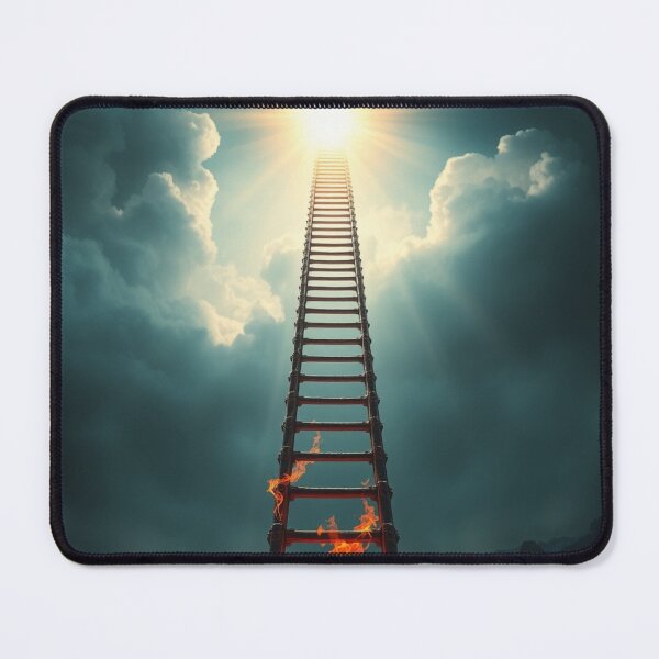 Item preview, Jacob's Ladder to Heaven Flames Spiritual Art Print designed and sold by EllDAV777.