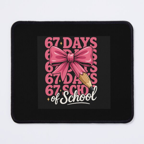 Item preview, 67 Days of School | Cute Pink Bow & Pencil Design | Back to School Graphic designed and sold by DailyDrivesct.