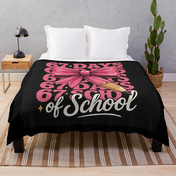 Item preview, 67 Days of School | Cute Pink Bow & Pencil Design | Back to School Graphic designed and sold by DailyDrivesct.