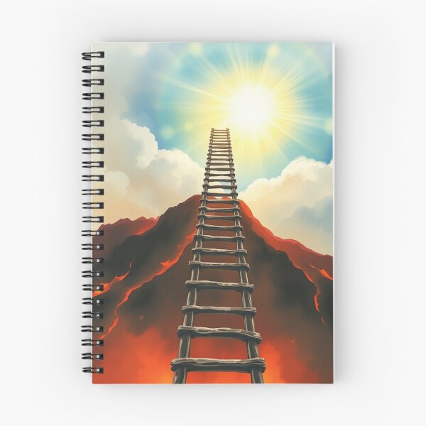 Item preview, Ladder from Hell to Heaven Motivational Surreal Art Print designed and sold by EllDAV777.