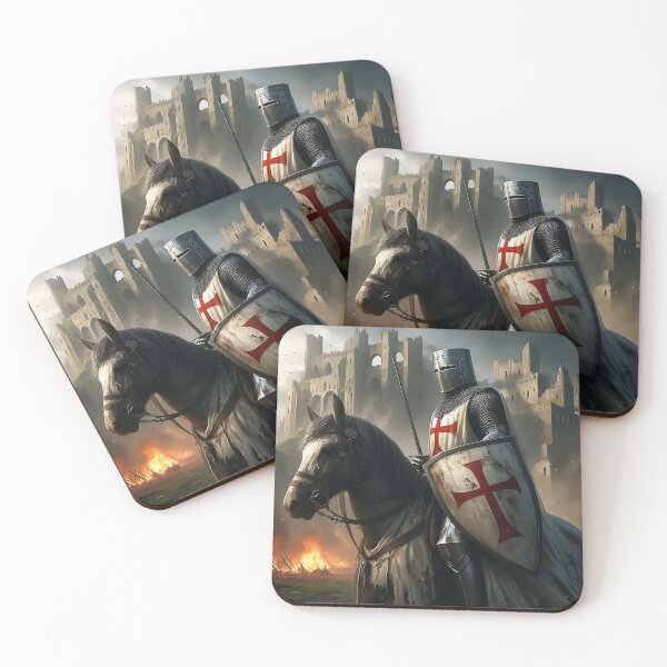 Item preview, Templar Knight on Horseback designed and sold by GalleryBrisArt.