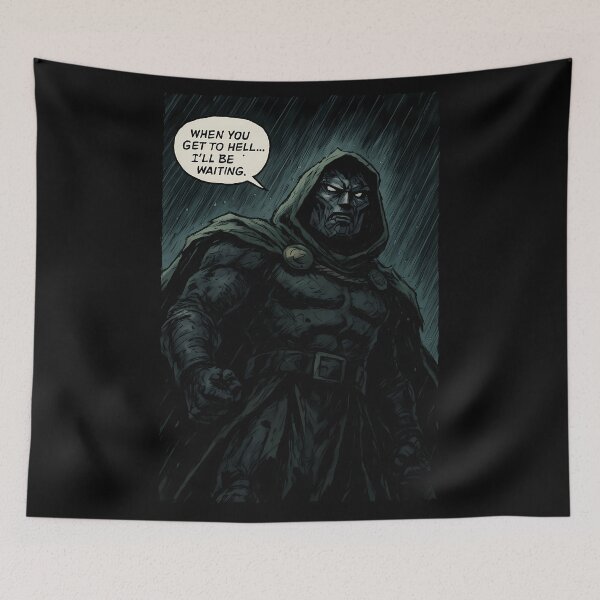 Item preview, Dark Rain Vigilante — Dramatic Comic-Style Illustration designed and sold by SharikoKenai99.