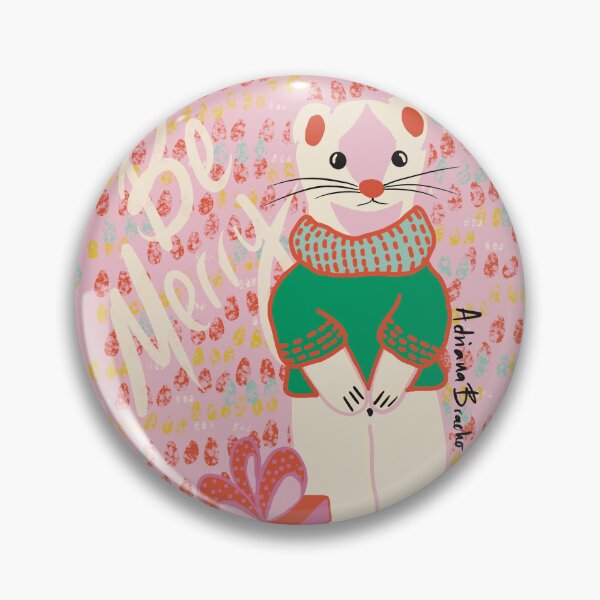 Item preview, Pink Christmas Ferret designed and sold by Adriana Bracho.
