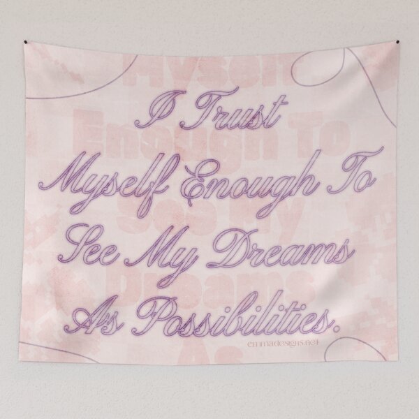 Item preview, I Trust Myself Enough – Soft Pastel Affirmation Art designed and sold by emma.designs.
