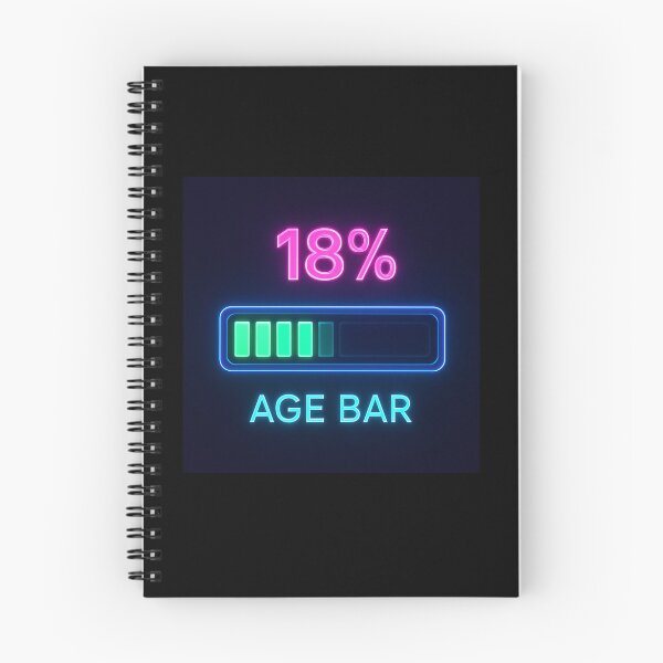 Item preview, AGE BAR 18% – Futuristic Neon Progress Display designed and sold by DailyDrivesct.
