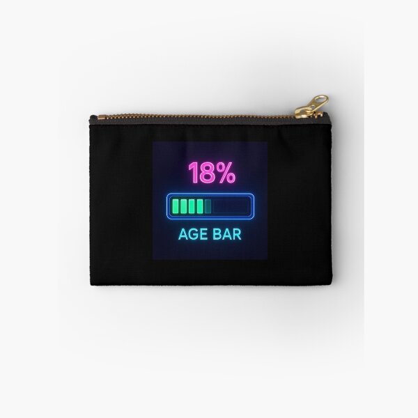 Item preview, AGE BAR 18% – Futuristic Neon Progress Display designed and sold by DailyDrivesct.