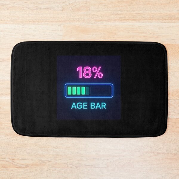 Item preview, AGE BAR 18% – Futuristic Neon Progress Display designed and sold by DailyDrivesct.