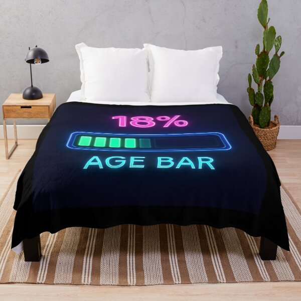 Item preview, AGE BAR 18% – Futuristic Neon Progress Display designed and sold by DailyDrivesct.
