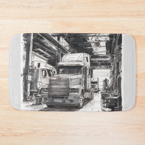 Item preview, Diesel Giants in the Service Bay designed and sold by ArgentoArt.