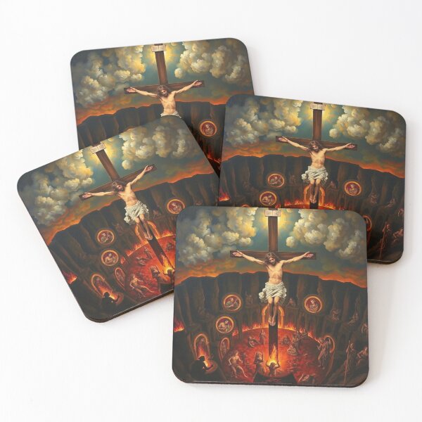Item preview, Jesus Crucified Above Hell - Dramatic Religious Art designed and sold by EllDAV777.
