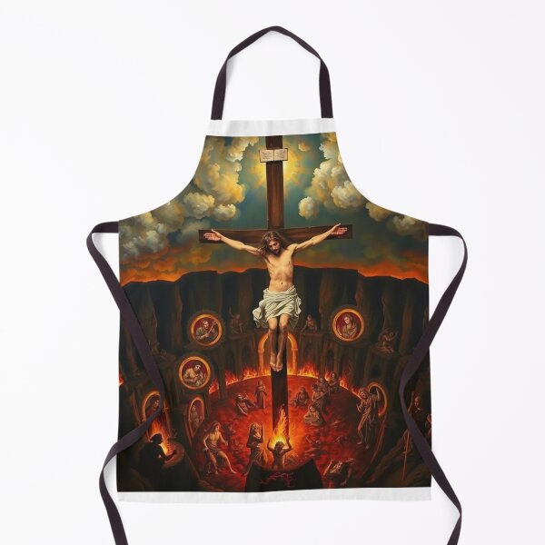 Item preview, Jesus Crucified Above Hell - Dramatic Religious Art designed and sold by EllDAV777.