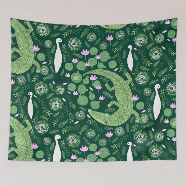 Item preview, Top End Billabong on dark green designed and sold by Colour Angel by KV.