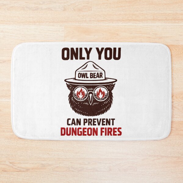 Item preview, Only You Can Prevent Dungeons Fires Cute Owlbear Dnd designed and sold by Carolina Pacheco.