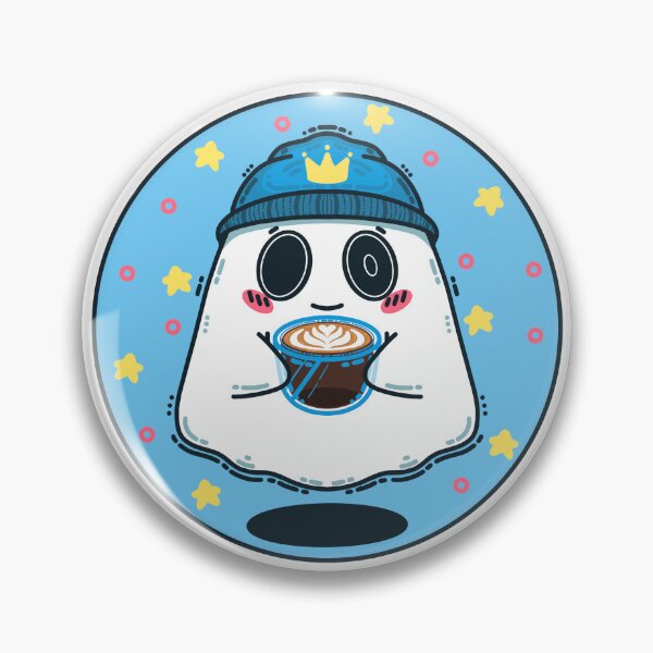 Item preview, Kawaii Ghost Holding Coffee Sticker – Cute Pastel Cozy Aesthetic designed and sold by AutiBoo.