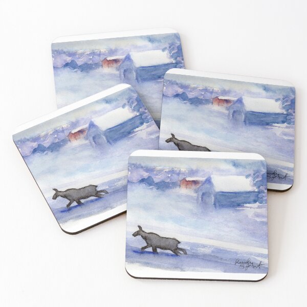 Item preview, Norwegian Moose in Heavy Snow  designed and sold by Randy Sprout Fine Art.