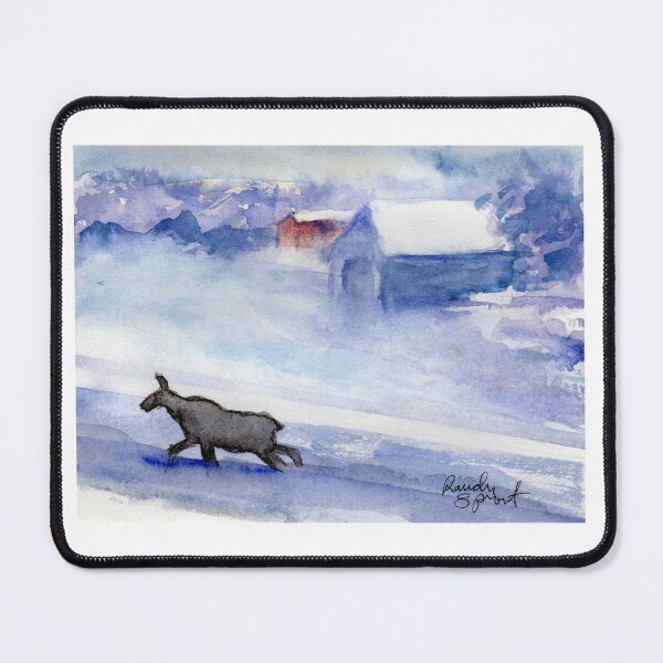 Item preview, Norwegian Moose in Heavy Snow designed and sold by Randy Sprout Fine Art.